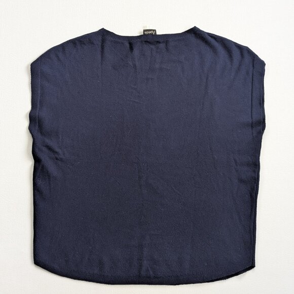 Aaeda Women's Nautical Oversized Sleeveless Sweater Size Large Navy - Picture 6 of 9